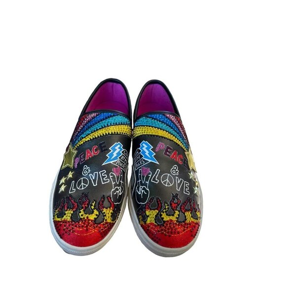 Steve Madden JPOWRFUL Embelished Slip On Sneaker Girl’s Size 2 - Picture 2 of 6